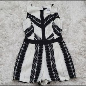 Short black and white jumpsuit. NWT